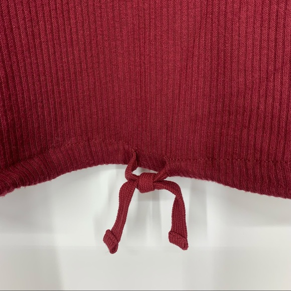Scoop Maroon Red Cozy Soft Ribbed Pajama Set Shirt & High Waisted Jogger New Nwt - Picture 5 of 16